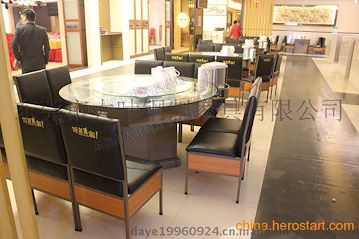 自助式多功能餐桌厂家生产上海玻璃面铁制餐桌 金爷牌饭菜真湘多功能桌